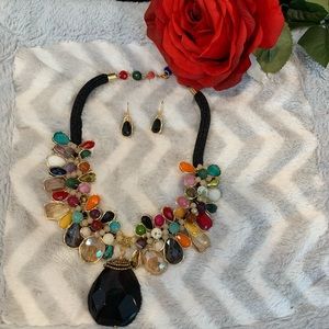Mexican Necklace & earrings set Handcrafted